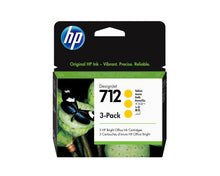 Load image into Gallery viewer, HP Genuine 3ED78A / 712 Ink cartridge yellow (3 pack) 29ml for HP DesignJet T 200