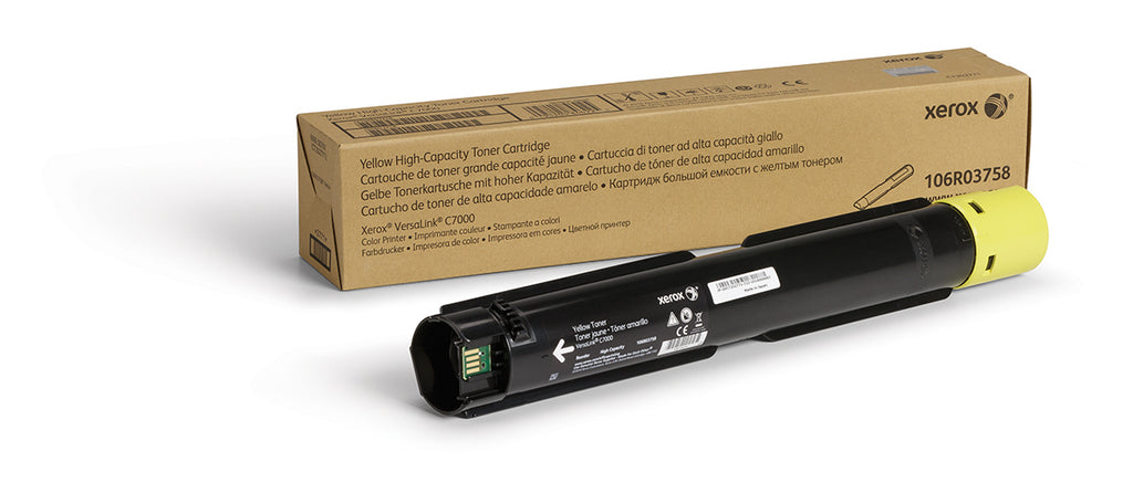 106R03758 Xerox Genuine VersaLink C7000 Yellow High-Capacity, 10100 pages Xerox C7000 Yellow Toner