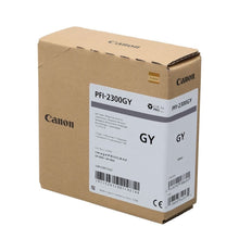 Load image into Gallery viewer, Canon PFI-2300GY Genuine Ink Cartridge Grey 330ml 5281C001AA  PFI2300GY - Canon PFI-2100 Ink