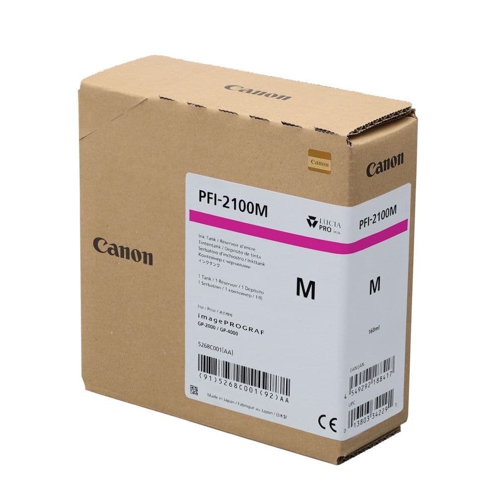 Canon PFI-2100M Genuine Ink Cartridge Magenta 160ml 5268C001AA  PFI2100M - Canon PFI-2100 Ink