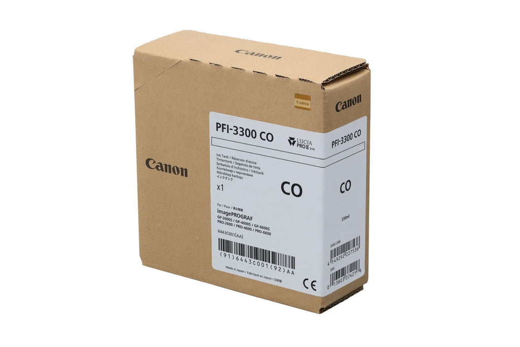 Canon PFI-3300CO Chrome Optimizer Genuine Ink Cartridge 330ml 6443C001AA PFI3300CO - Canon PFI-3300 Ink