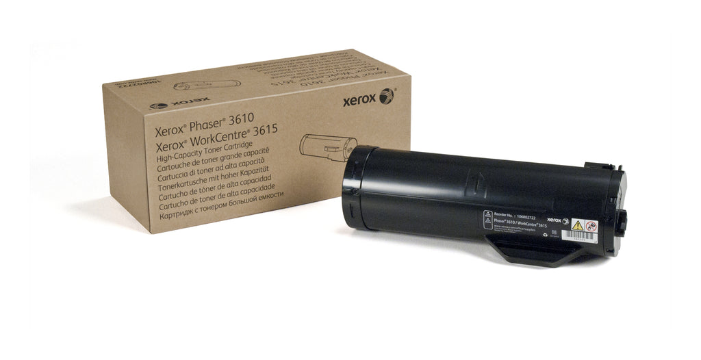 Genuine Xerox 106R02722 Black High Capacity Toner Phaser 3610 WorkCentre 3615 14,100 pages