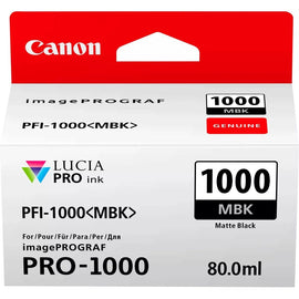 Canon PFI-1000MBK Matte Black Ink 80ml Genuine