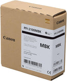 Canon PFI-2100MBK Genuine Ink Cartridge Matte Black 160ml 5265C001AA  PFI2100MBK - Canon PFI-2100 Ink