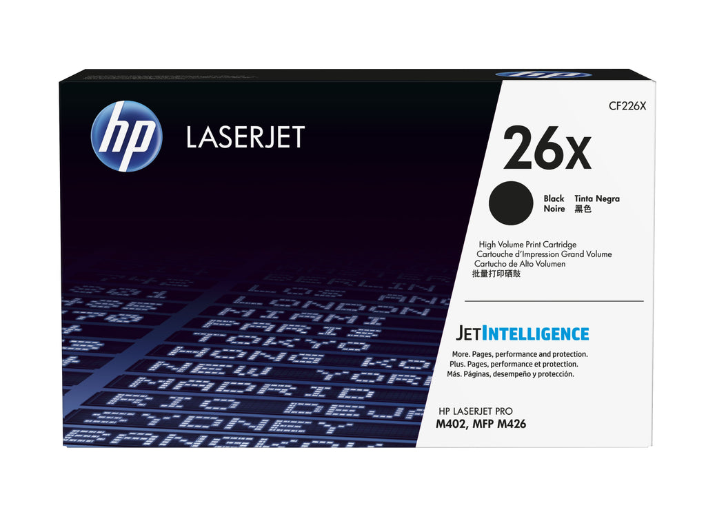 HP CF226X 26X Black Toner Cartridge High-Capacity Genuine