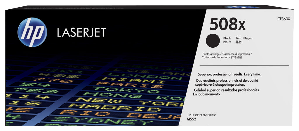 HP Genuine CF360X 508X Toner cartridge black, 12.5K pages for HP Color LaserJet M 552